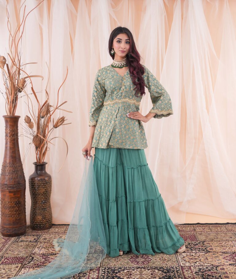 Peplum Sharara Set