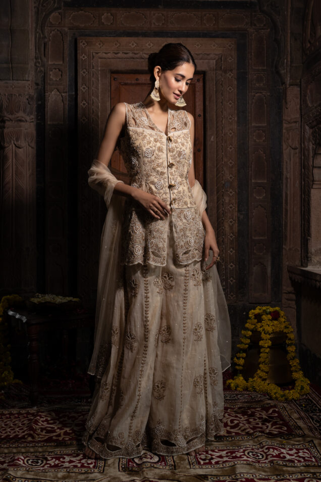 Peplum Sharara Set