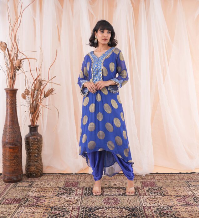 KAFTAAN KURTA WITH DHOTI PANTS
